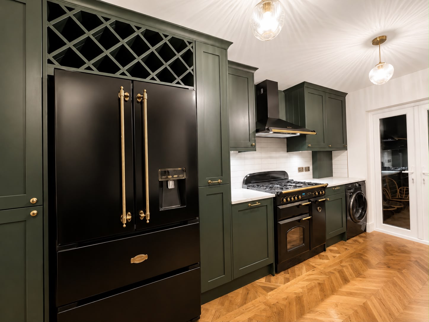 Dark Green Kitchen with Statement Range Cooker