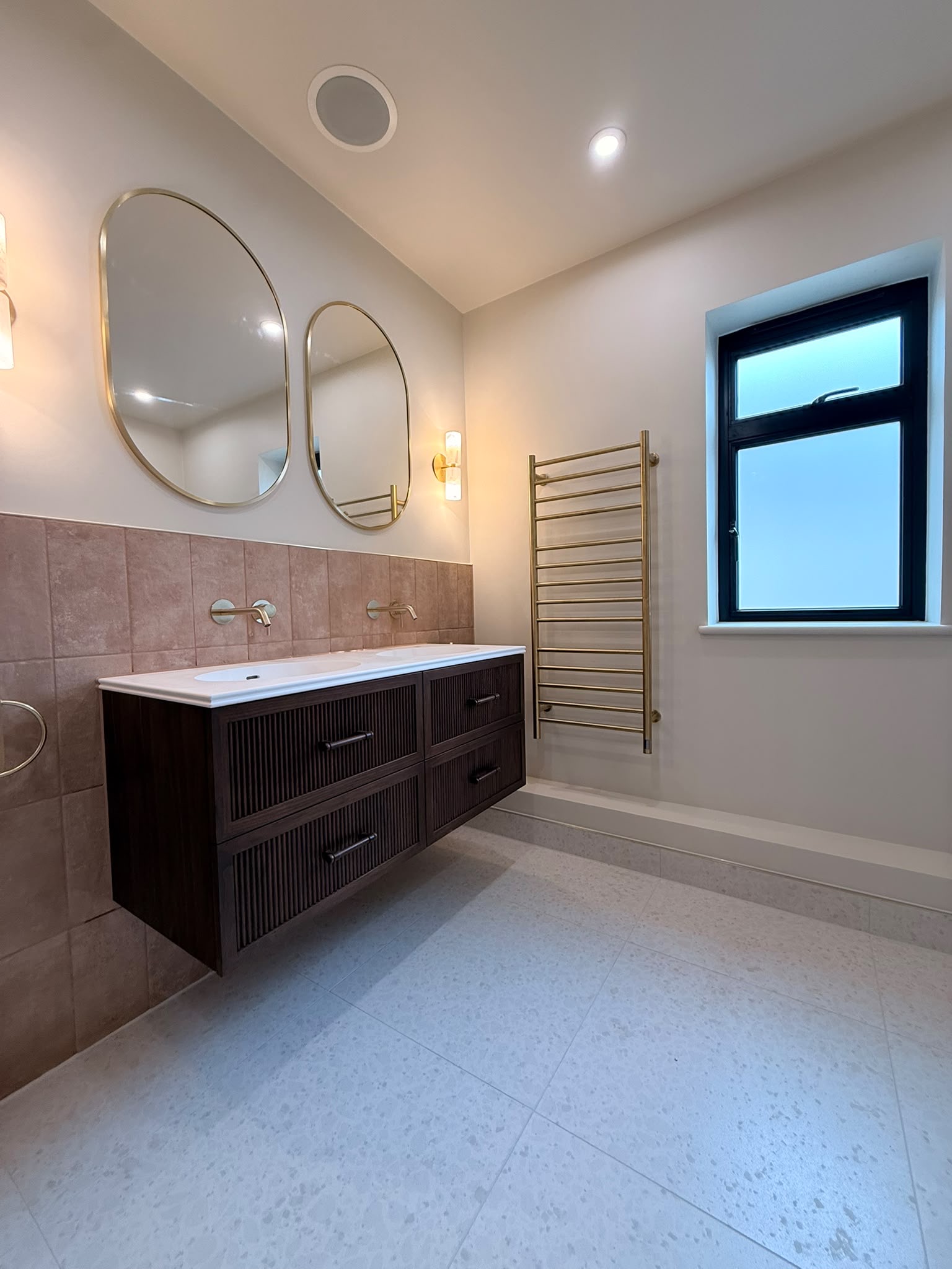 Bathroom rose gold towel