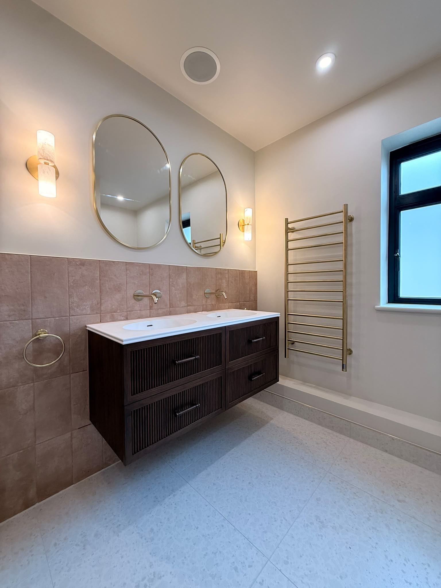 Bathroom rose vanity gold