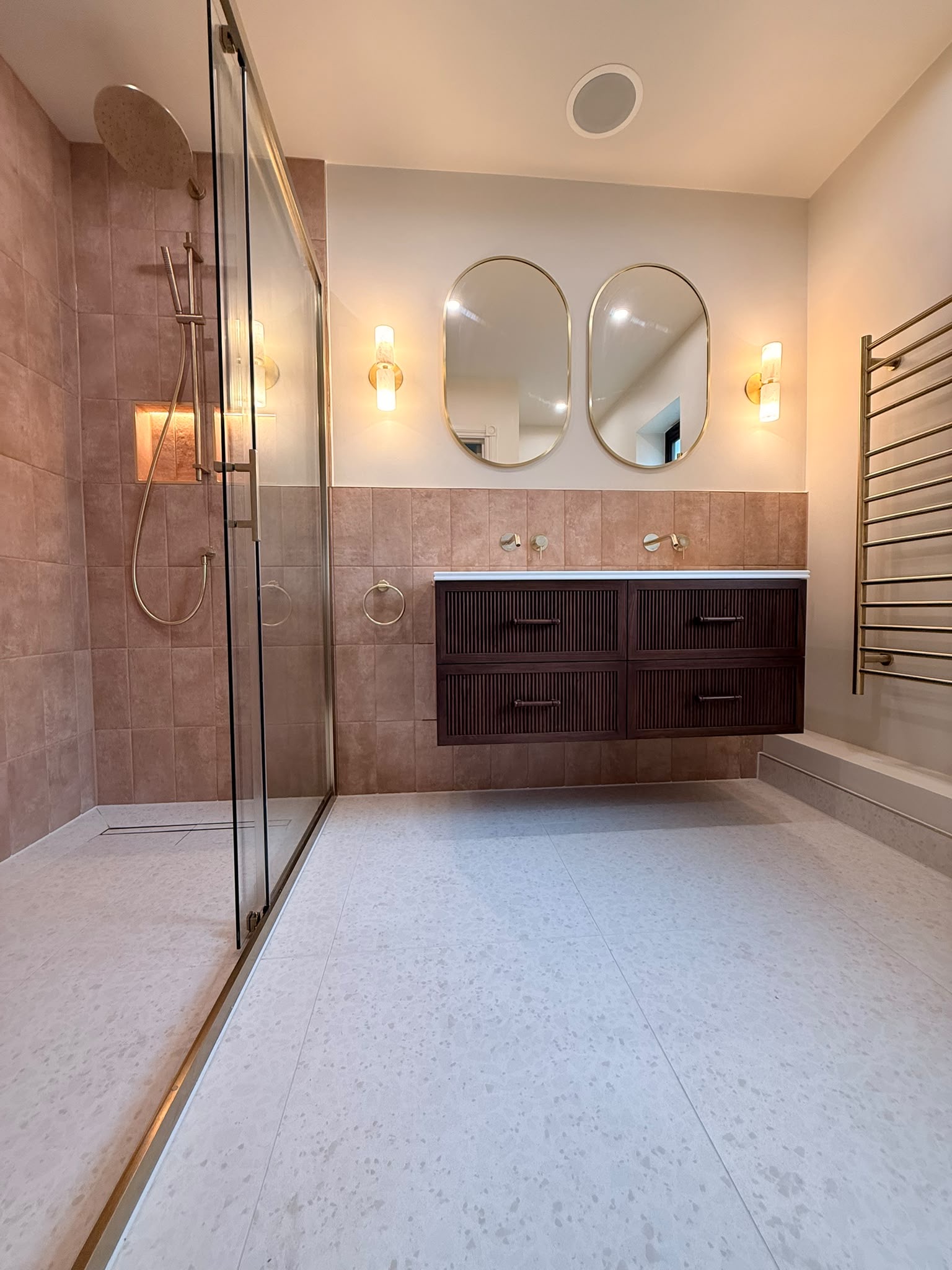Bathroom rose walnut vanity