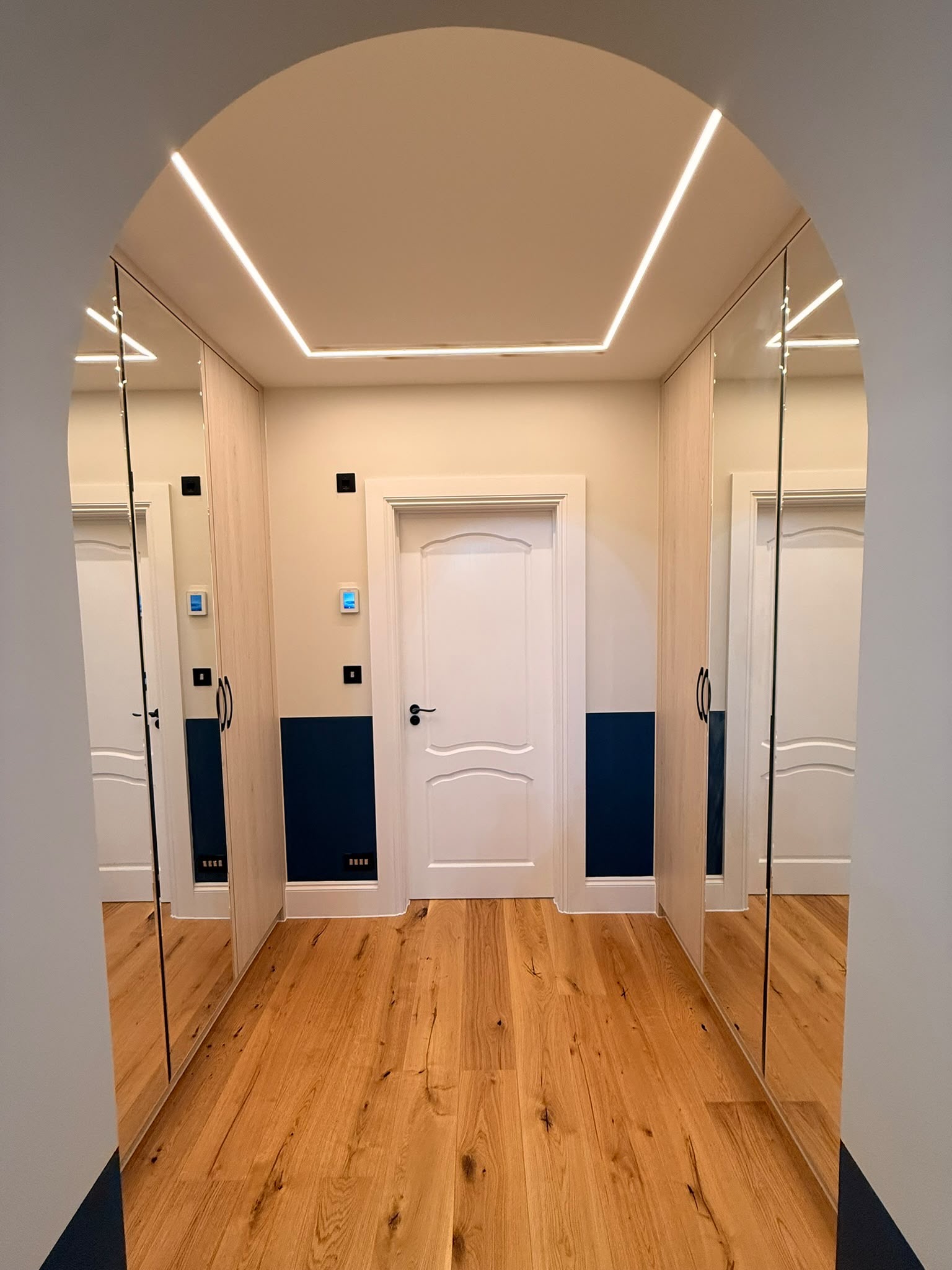Hallway arch mirror wardrobe
