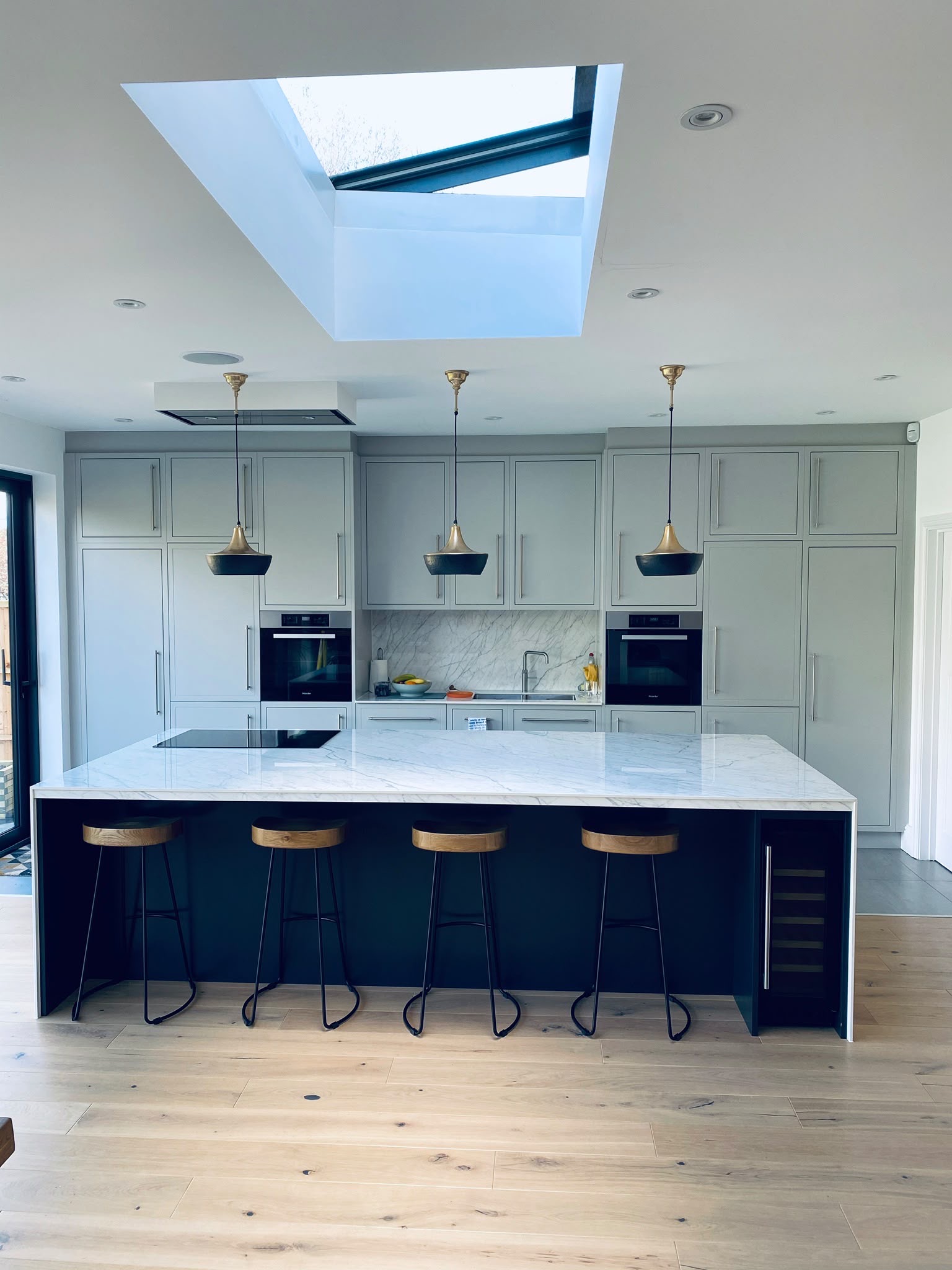 Kitchen grey shaker island
