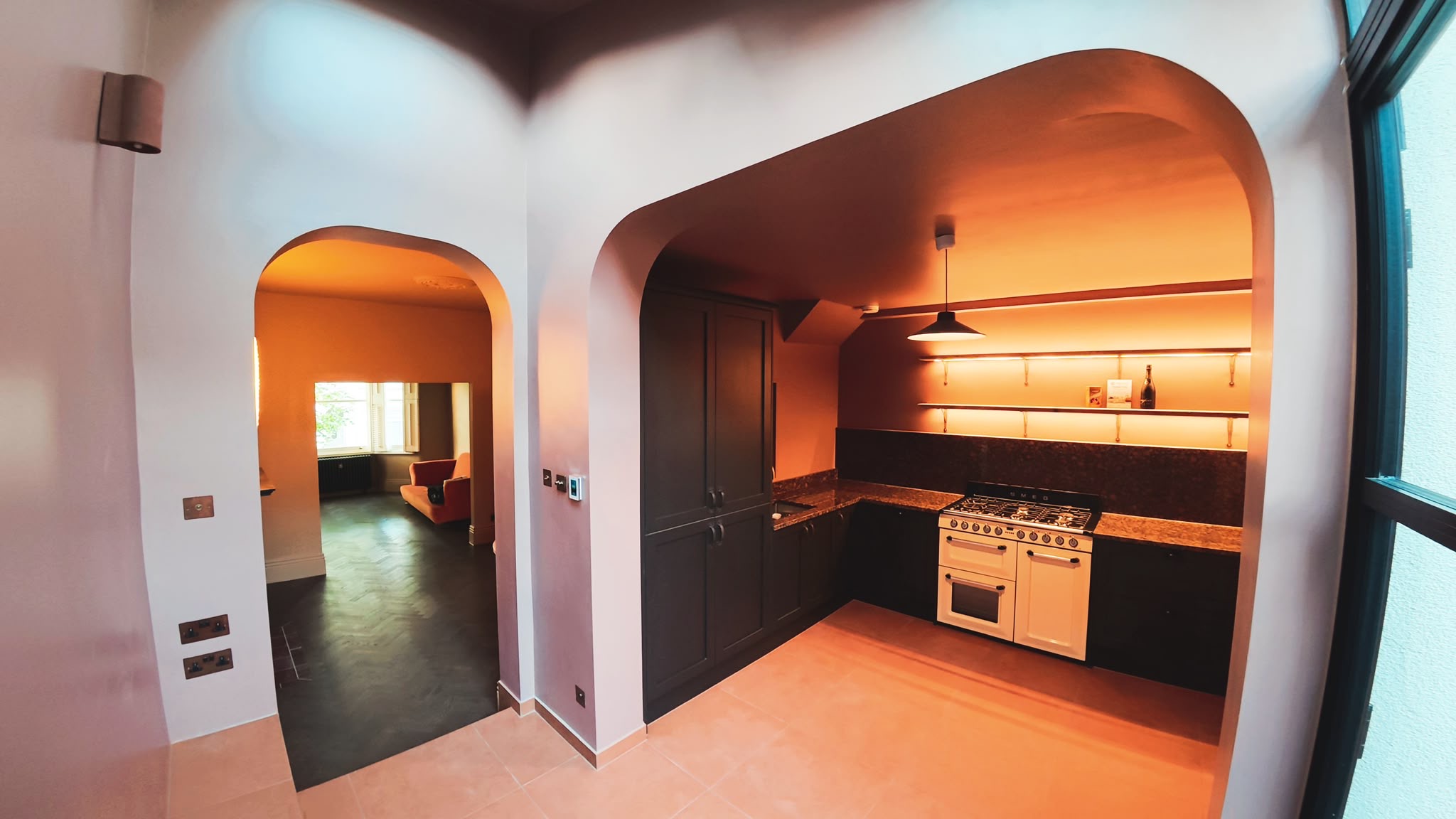 Living room terracotta warm